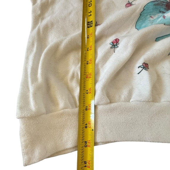 Floral Print White Short Sleeve Top - Size M - Picture 3 of 5